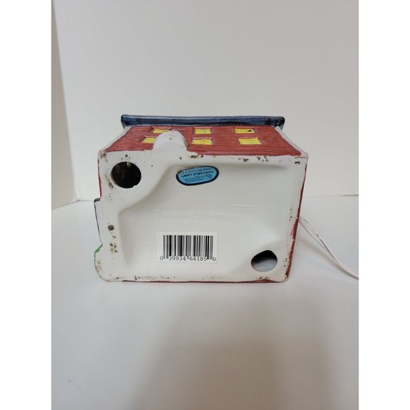 Vintage National Decorations Americana Porcelain Lighted School House - Picture 4 of 9